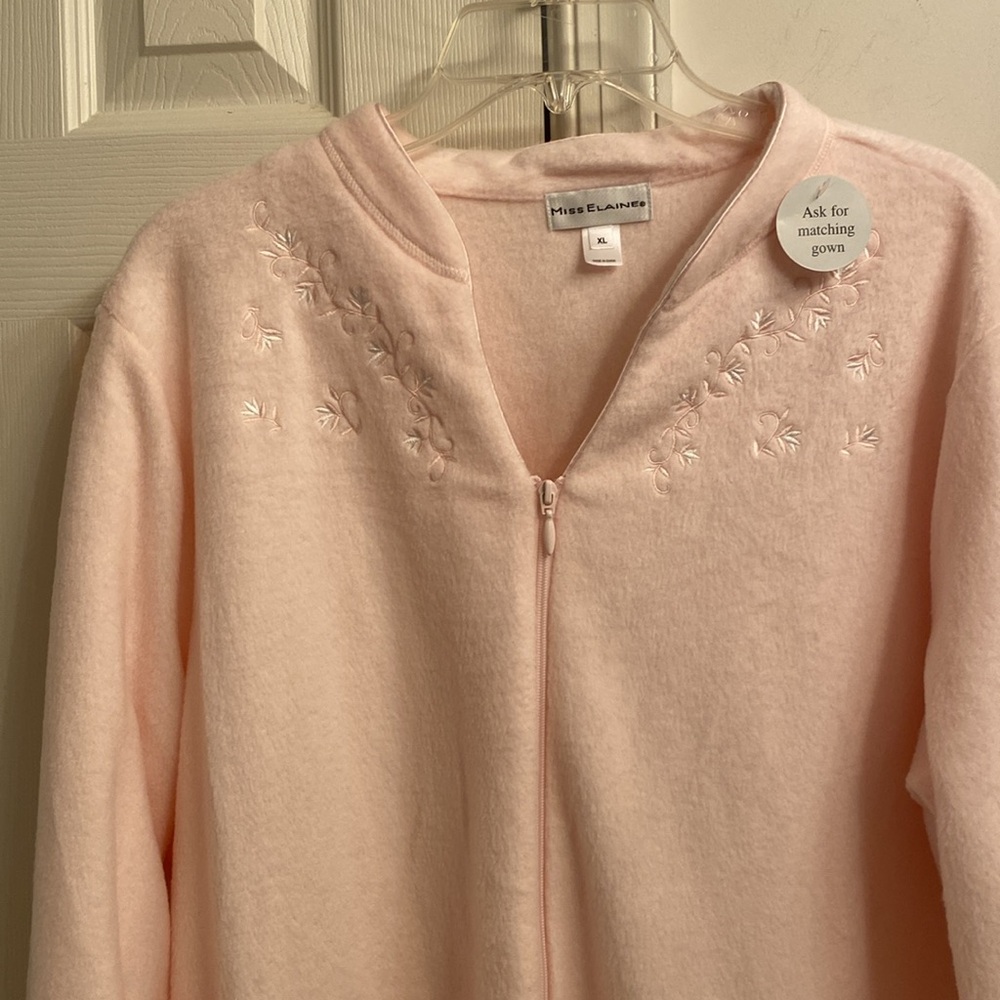 Miss Elaine pink zip up robe - Picture 4 of 5